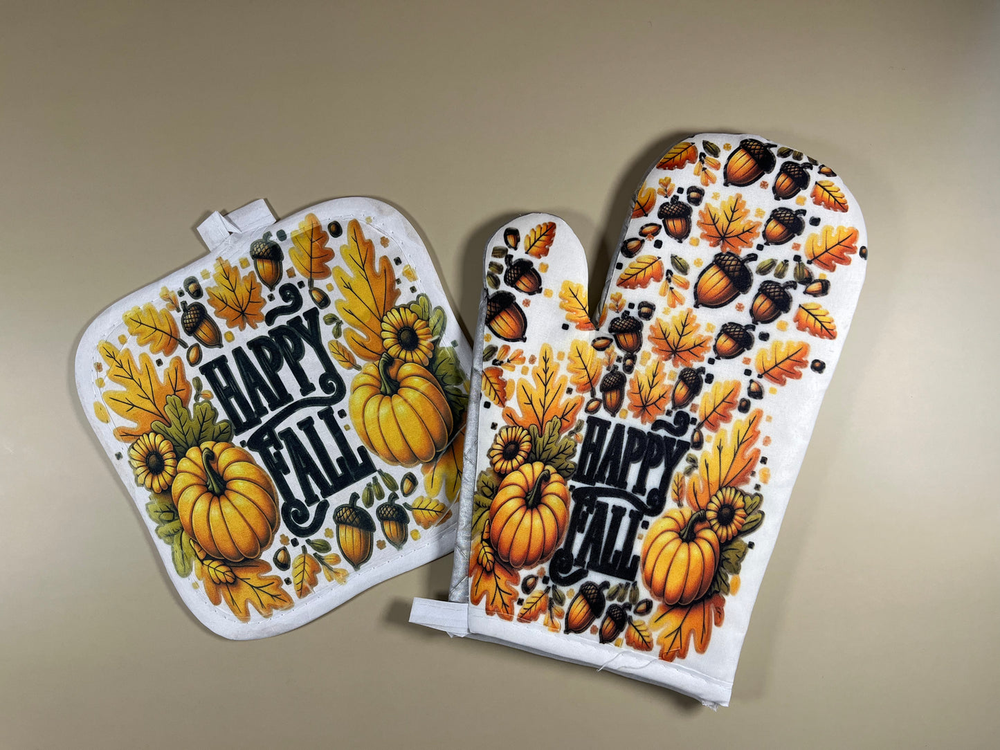 Country Autumn Oven Set – 1 Mitt & 1 Pad