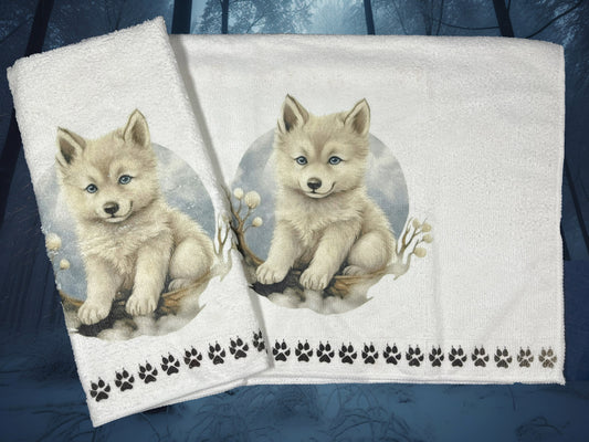 Wolf Pup Kitchen Towel Set