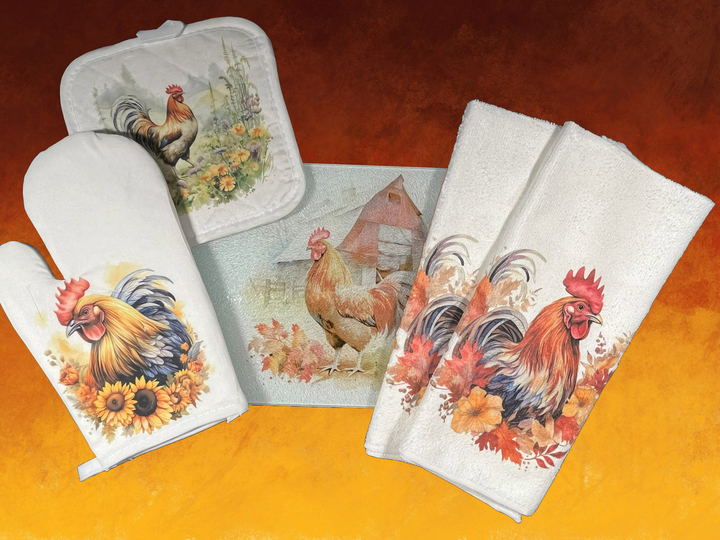 Rooster Kitchen Small Set