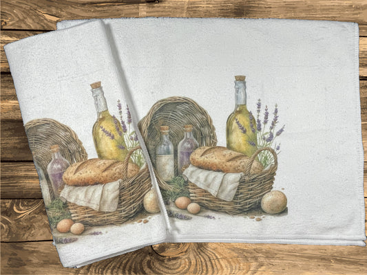 Country Bread Basket Kitchen Towel Set