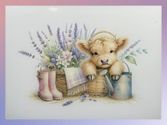 Highland Cow Large Cutting Board