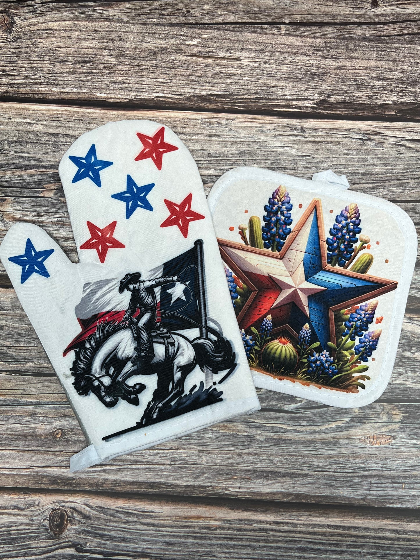 Texas Oven Mitt Set